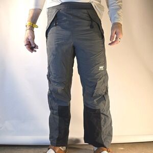 Helly Hansen Mens S Helly Tech Waterproof Snow Shell Pants Gray Black Reinforced